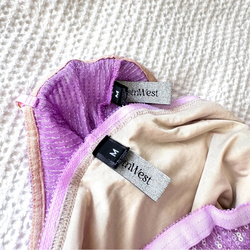 EastNWest the Label Sequin Fringe Top & Bottom Festival Set - Picture 6 of 6